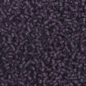 Rocaiperler - Glasperler - 2-cut  1,7 Mm Hul 0,5 Mm - Frosted Lilla - 25 G