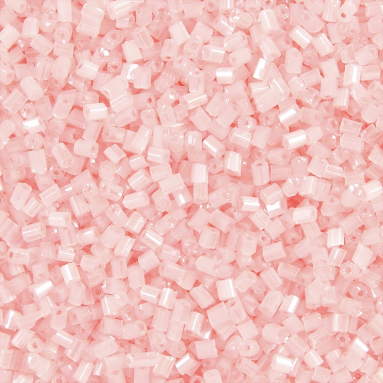 Rocaiperler - Glasperler - 2-cut  1,7 Mm Hul 0,5 Mm - Transparent Rosa - 500 G