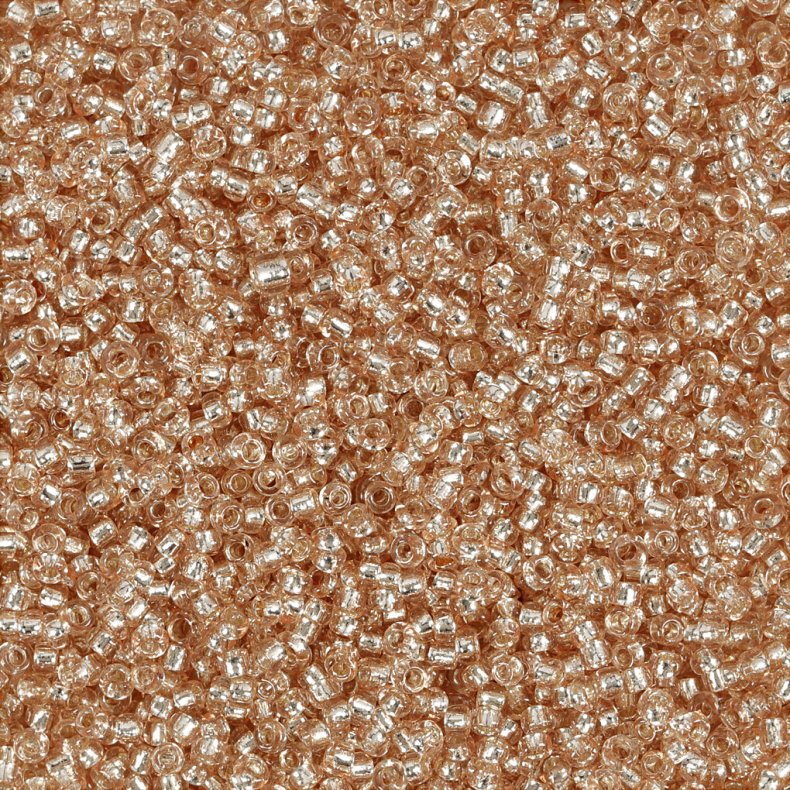 Rocaiperler - Glasperler -  1,7 Mm Hul 0,5-0,8 Mm - Fersken - 25 G