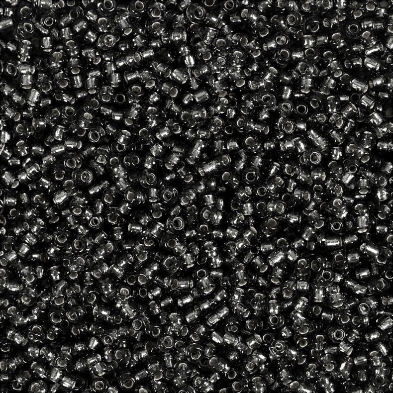 Rocaiperler - Glasperler -  1,7 Mm Hul 0,5-0,8 Mm - Grgrn - 500 G