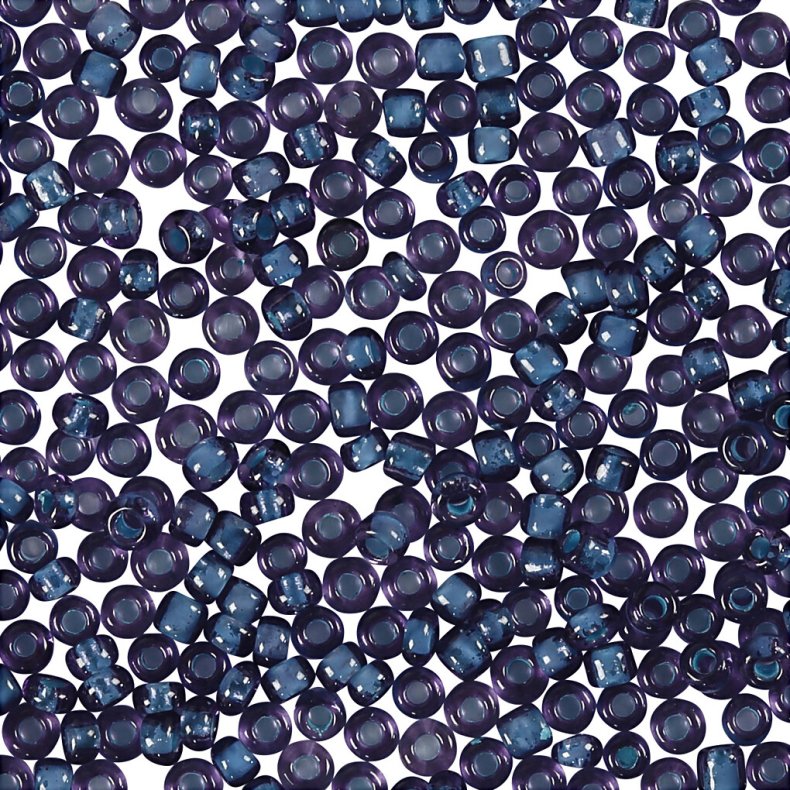 Rocaiperler - Glasperler -  1,7 Mm Hul 0,5-0,8 Mm - Lilla - 25 G