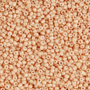 Rocaiperler - Glasperler -  1,7 Mm Hul 0,5-0,8 Mm - Lys Fersken - 25 G