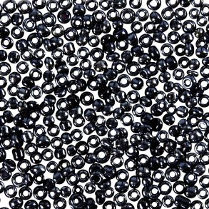 Rocaiperler - Glasperler -  1,7 Mm Hul 0,5-0,8 Mm - Mrk Gr - 25 G