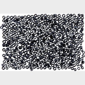 Rocaiperler - Glasperler -  1,7 Mm Hul 0,5-0,8 Mm - Mrk Gr - 500 G