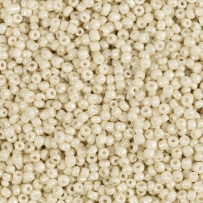 Rocaiperler - Glasperler -  1,7 Mm Hul 0,5-0,8 Mm - Off White - 25 G