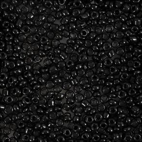 Rocaiperler - Glasperler -  2 Mm Hul 0,8 Mm - Sort - 25 G