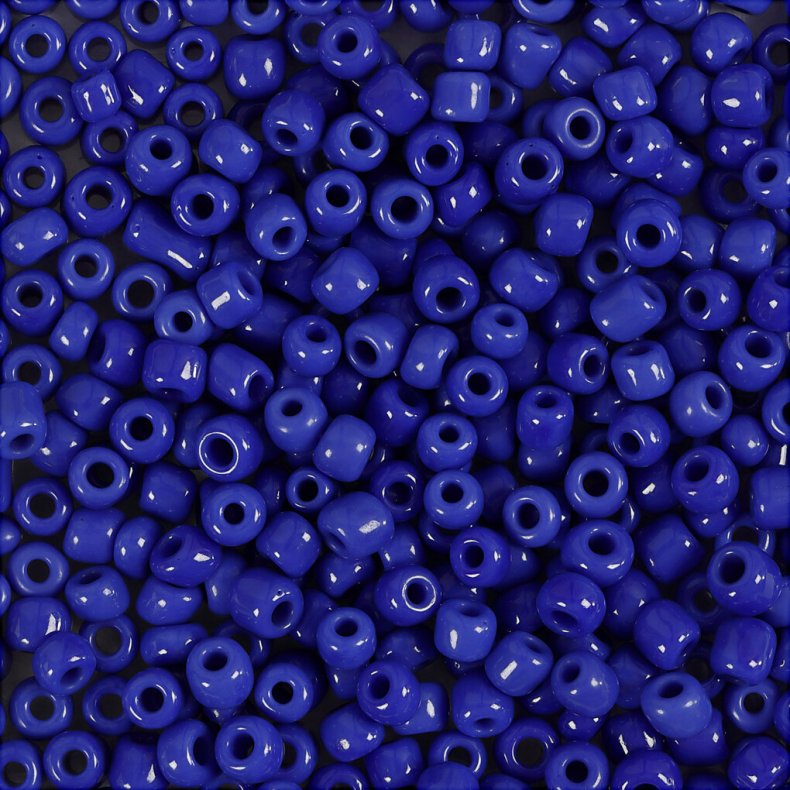 Rocaiperler - Glasperler - 3 Mm Hul 0,6-1,0 Mm - Bl - 25 G