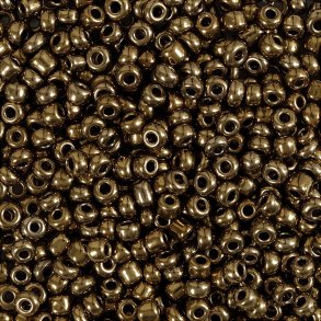Rocaiperler - Glasperler -  3 Mm Hul 0,6-1,0 Mm - Bronze - 25 G