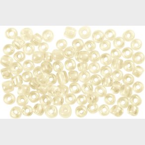 Rocaiperler - Glasperler -  3 Mm Hul 0,6-1,0 Mm - Elfenben - 500 G