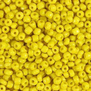 Rocaiperler - Glasperler -  3 Mm Hul 0,6-1,0 Mm - Gul - 25 G