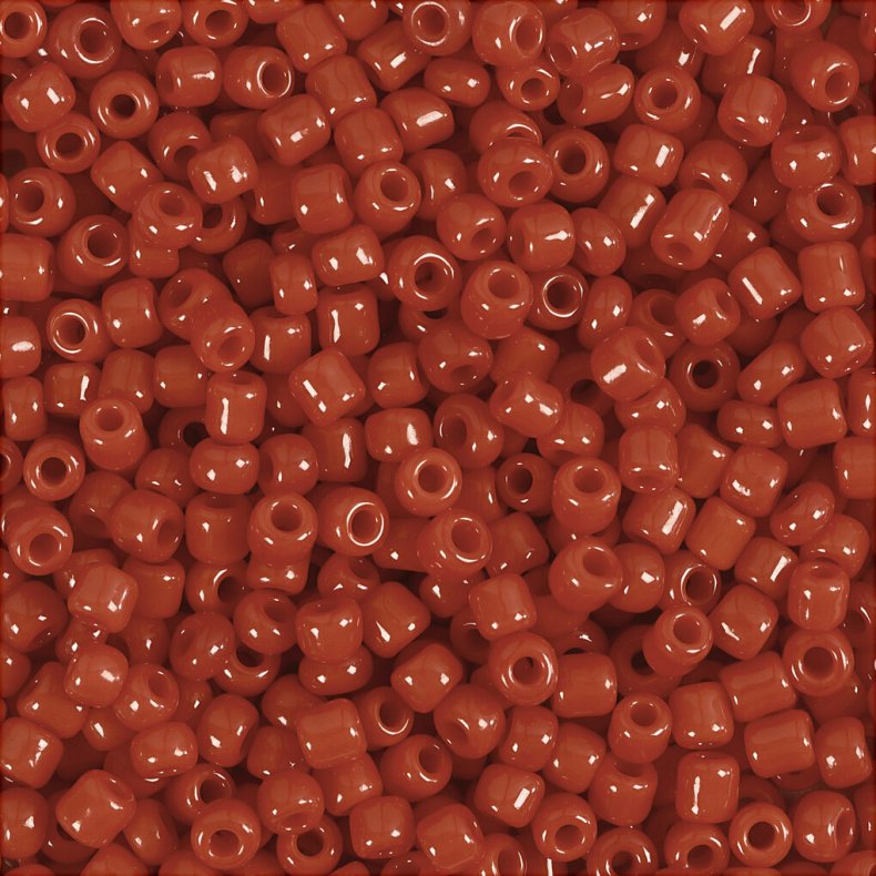 Rocaiperler - Glasperler -  3 Mm Hul 0,6-1,0 Mm - Mrk Rd - 25 G