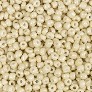 Rocaiperler - Glasperler -  3 Mm Hul 0,6-1,0 Mm - Off White - 25 G