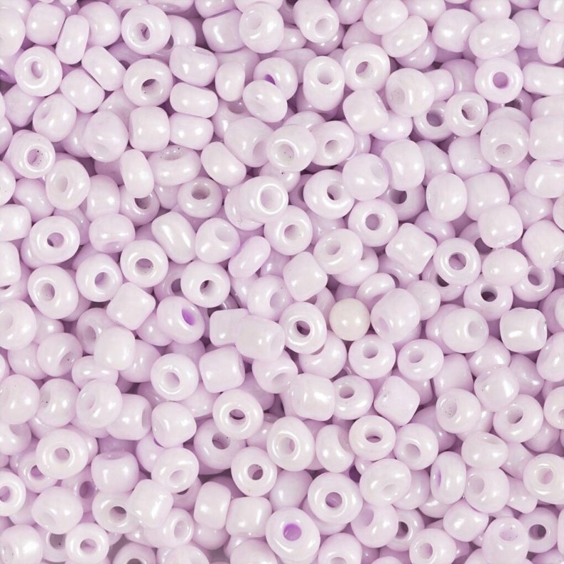 Rocaiperler - Glasperler -  3 Mm Hul 0,6-1,0 Mm - Soft Rosa - 25 G