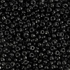 Rocaiperler - � 3 Mm - Str. 8/0  - Hulstr. 0,6-1,0 Mm - Sort - 25 G