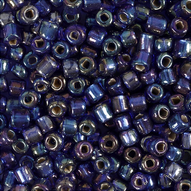 Rocaiperler - Glasperler -  4 Mm Hul 0,9-1,2 Mm - Bl Olie - 25 G