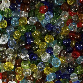 Rocaiperler - Glasperler -  4 Mm Hul 0,9-1,2 Mm - Blank Transparent - 130 G