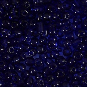 Rocaiperler - Glasperler -  4 Mm Hul 0,9-1,2 Mm - Kobolt Bl - 25 G
