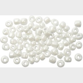 Rocaiperler - Glasperler -  4 Mm Hul 0,9-1,2 Mm - Perlemor - 500 G