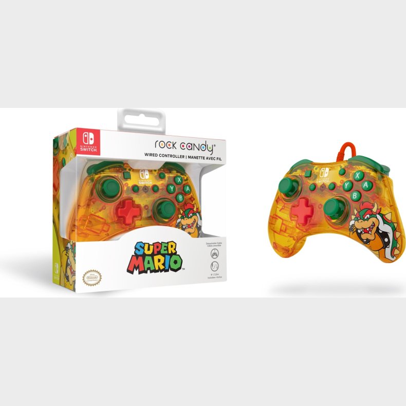 Pdp - Rock Candy Controller Til Nintendo Switch - Bowser