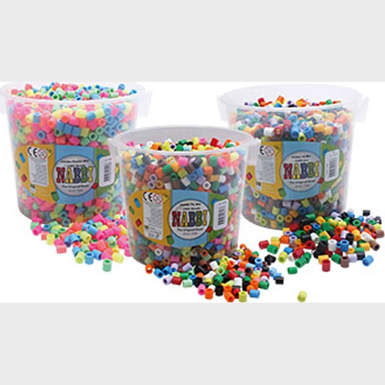 Rr Perler Til Perleplader - Jumbo - Forskellige Farver - 7350 Stk. - Nabbi
