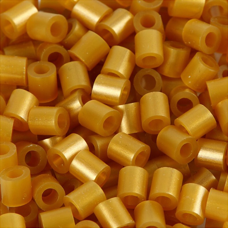 Rr Perler Til Perleplader - Medium - Guld - 1100 Stk. - Nabbi