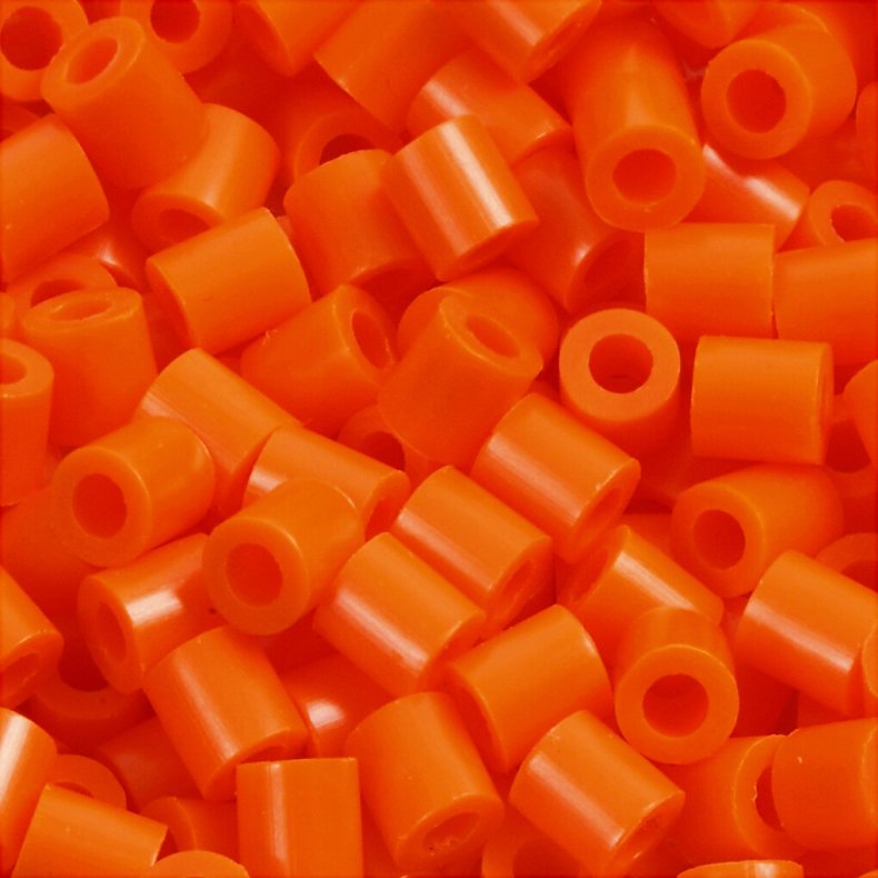 Rr Perler Til Perleplader - Medium - Klar Orange - 1100 Stk. - Nabbi