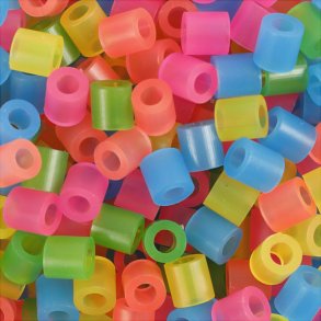 Rr Perler Til Perleplader - Medium - Neonfarver - 1100 Stk. - Nabbi