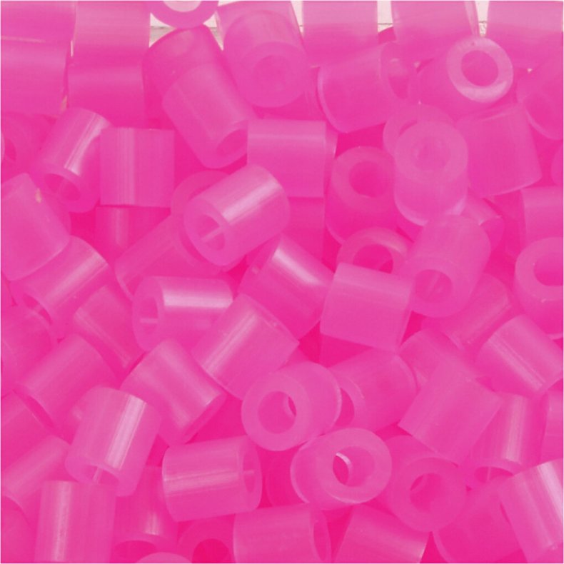 Rr Perler Til Perleplader - Medium - Rosa Neon - 6000 Stk. - Nabbi