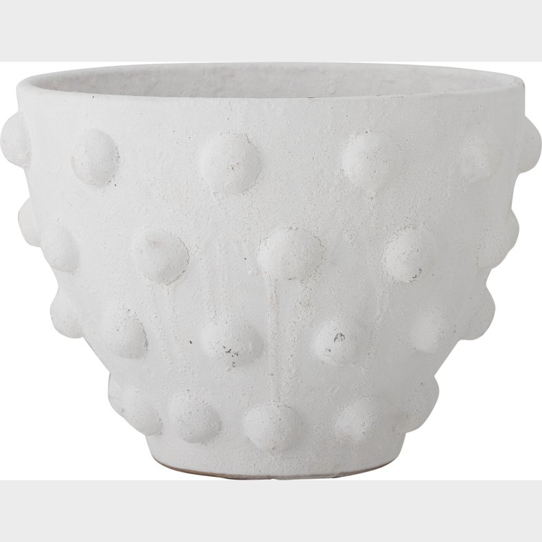 Bloomingville - Rokiya Deko Urtepotteskjuler - Hvid - Terrakotta