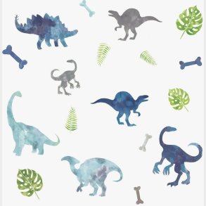Roommates Decor - Wallstickers - Akvarel Dinosaurus