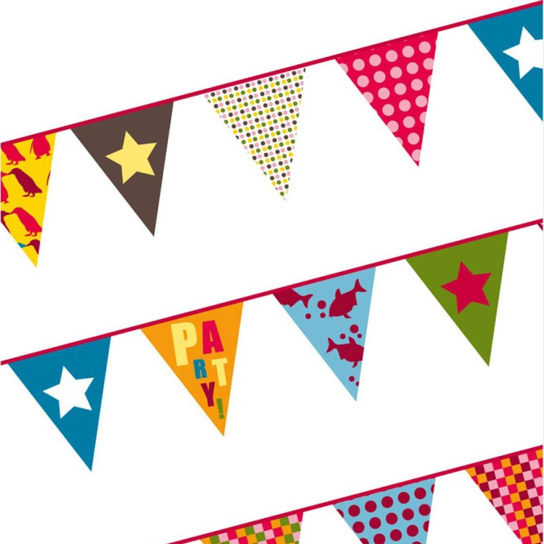 Roommates Decor - Wallstickers - Farverige Party Banner