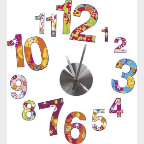 Roommates Decor - Wallstickers - Farverigt Ur
