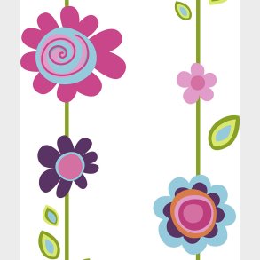 Roommates Decor - Wallstickers - Gigant Blomster Striber