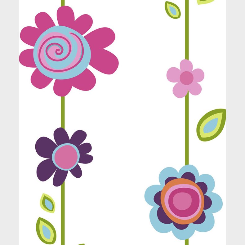 Roommates Decor - Wallstickers - Gigant Blomster Striber