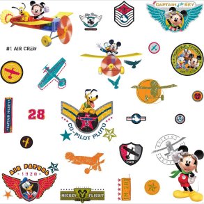 Roommates Decor - Wallstickers - Mickey Klubhus For Piloter