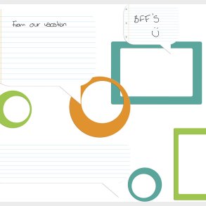 Roommates Decor - Wallstickers - Notesblok Whiteboard - Bl-orange