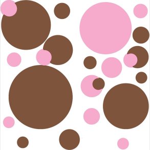 Roommates Decor - Wallstickers - Prikker - Pink Og Brun