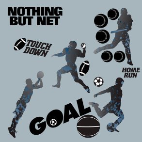 Roommates Decor - Wallstickers - Sports Silhuetter