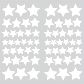 Roommates Decor - Wallstickers - Stjerner - Lyser I Mrke