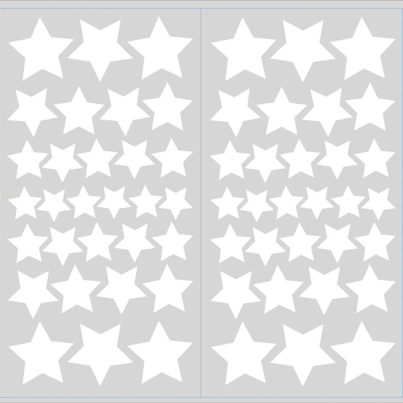 Roommates Decor - Wallstickers - Stjerner - Lyser I Mrke