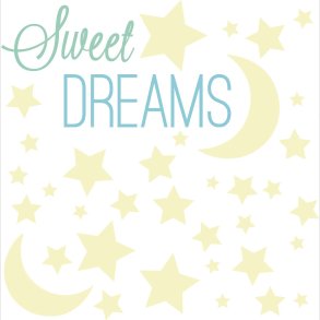 Roommates Decor - Wallstickers - Sweet Dreams- Lyser I Mrke