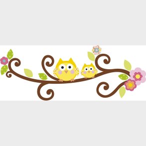 Roommates Decor - Wallstickers - Ugler P� Gren
