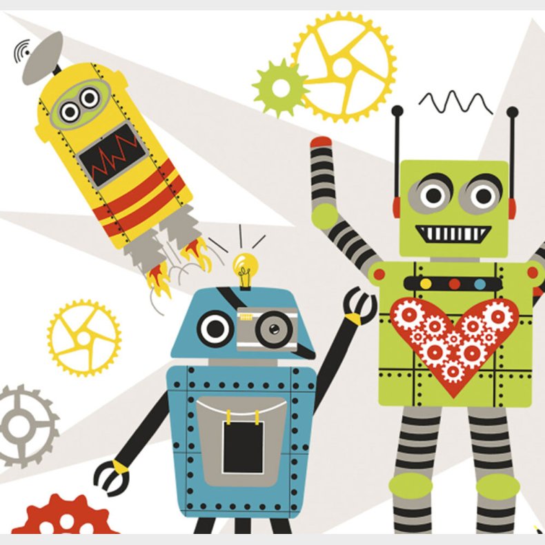 Roommates Decor - Wallstickers - Vinkende Robotter