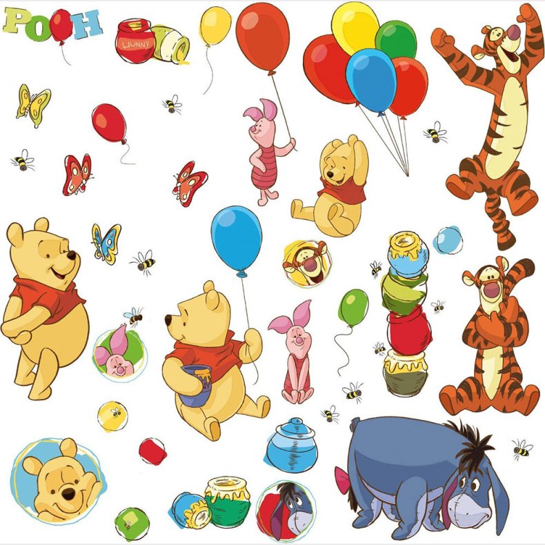 Roommates - Pooh And Friends - Wallstickers (rmk1498scs)