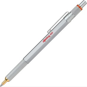 Rotring - 800 Kuglepen - Sort Blk - Slvcylinder