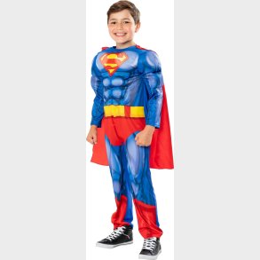 Rubies - Superman Padded Suit W. Cape - (98-104 Cm)