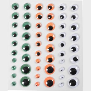 Rullejne -  6+8+10+12+15 Mm - Grn - Orange - Hvid - 1 Ark - 54 Stk.