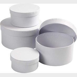 Runde sker  - H 4+5+6+7 Cm -  8+10+12+14 Cm - Hvid - 4 Stk.