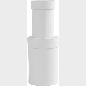 Runde sker - H 7+9 Cm - Str. 4,5+6 Cm - Hvid - 2 Stk.