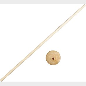 Rundstok Med Fod - H 30 Cm -  4 Cm - Hulstr. 6 Mm - 10 St